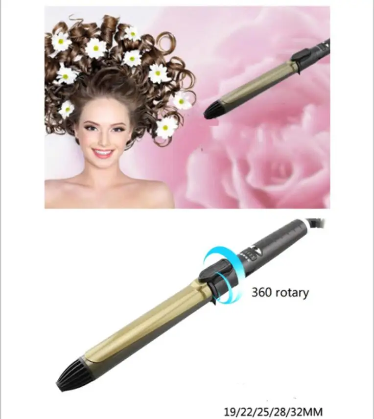 

Electric Rotary Hair Curling Iron Magic Barrel Rotation Curler Wand Simply Hairstyling Roller Beach Wave Rotating Curl Wavy Tong