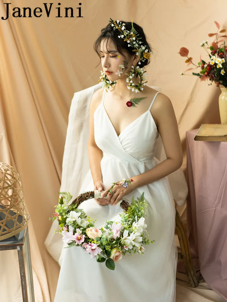 JaneVini Круглый Свадебный венок свадебные букеты розовые Искусственные цветы в