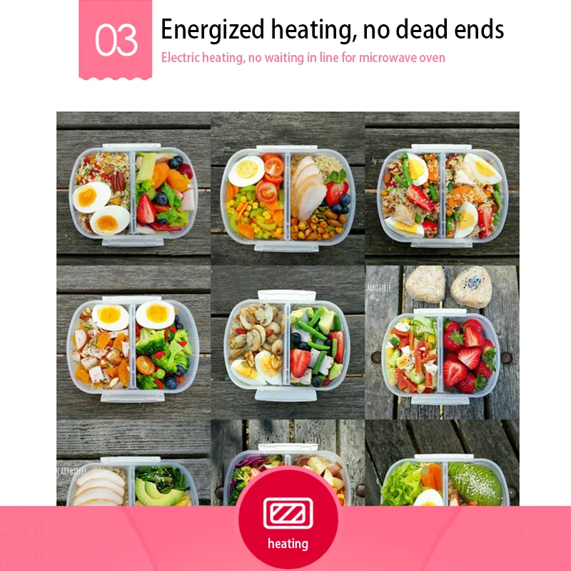 Детский Ланч-бокс Bento, 220 л, большая емкость, контейнер для еды с подогревом, портативная ручка, школьный, офисный Ланчбокс, столовая посуда