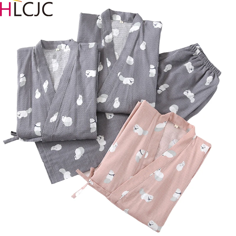 Летние мужские и женские пижамные комплекты из 100% хлопка ретро Пижама с V