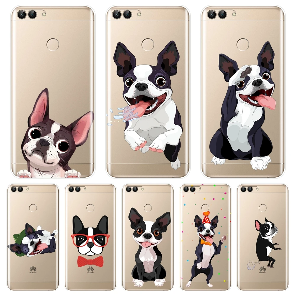 Мягкий чехол для телефона Huawei P9 Lite Mini P10 Plus P20 Pro P Smart PUG Dog силиконовая задняя крышка