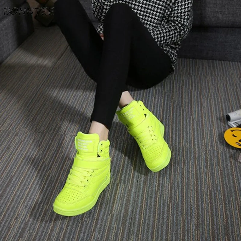 Кроссовки женские на платформе Вулканизированная подошва липучке Нескользящие