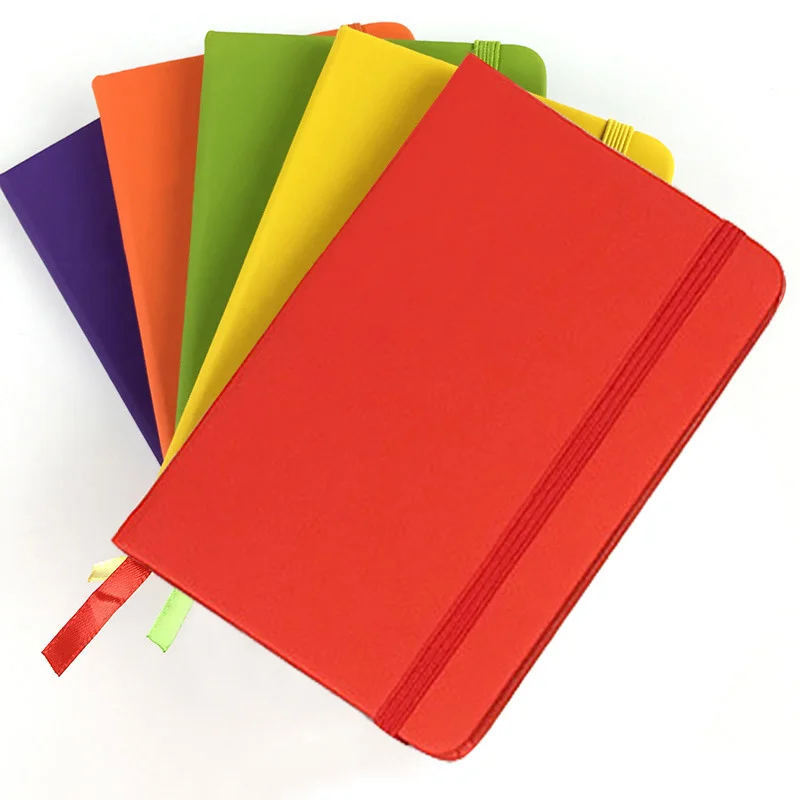 Яркий блокнот A6 из искусственной кожи для планшетов с ремешками версии 1