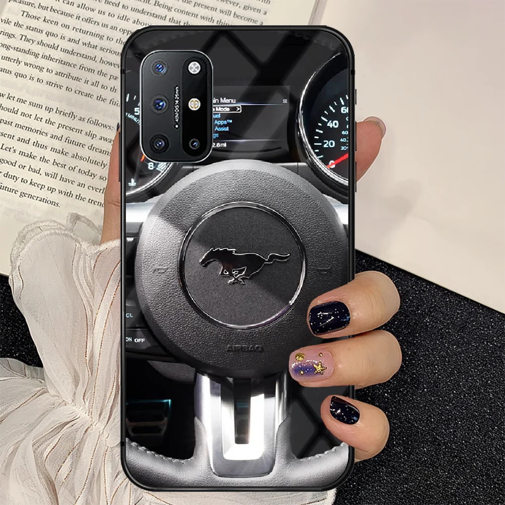 

Fords Car Mustang Phone Tempered Glass Case Cover For Oneplus 5 6 7 8 9 Nord T Pro Painting Hoesjes Pretty