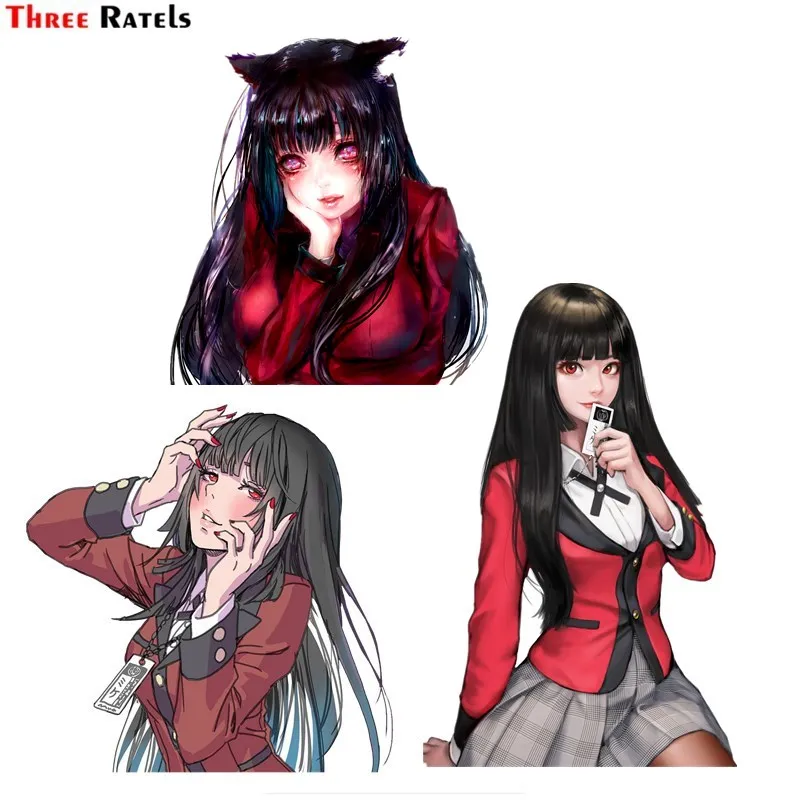 

Three Ratels FC805 For Kakegurui Jabami Yumeko Anime Girls Car Body Sticker Pvc Figure Decal