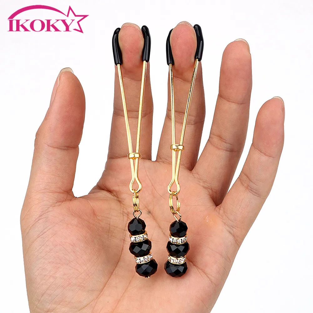 Зажимы для сосков IKOKY с ювелирными изделиями интимные игрушки пар 1 пара зажимы