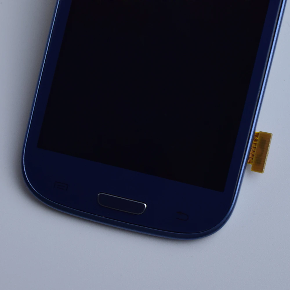 Для samsung Galaxy S III S3 I9300 I9301 I9305 I535 I747 9300I сенсорный экран стекло+ панель ЖК-дисплея в сборе+ рамка