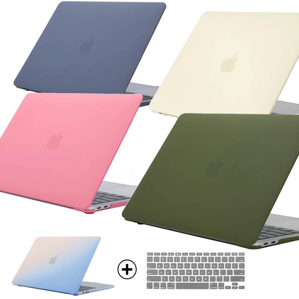 2019 матовый чехол для ноутбука Apple MacBook Air Pro Retina 11 12 13 15 New 3 4 дюйма A1706 A1932 + клавиатуры