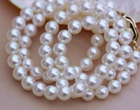 classic 11 12m freshwater white pearl necklace 18inch 925s
