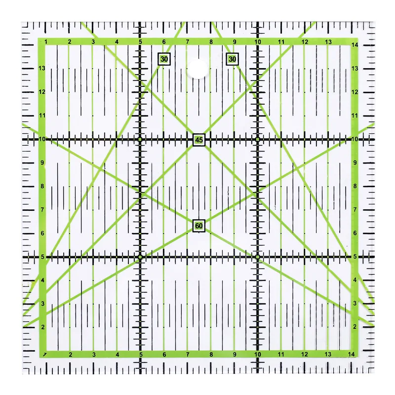 

15x15CM Office School Supplies 15x15cm Patchwork Ruler Ruler Seam Sewing Foot Drawing Tools Quilting Sewing Accessories