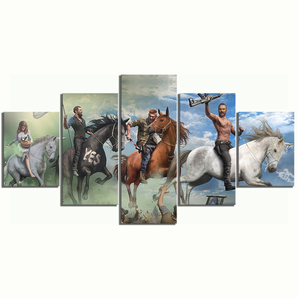 

Canvas Painting Frame Home Decoration 5 Pieces Game Pictures Printed Brand New Poster For Living Room Modern Wall Artwork
