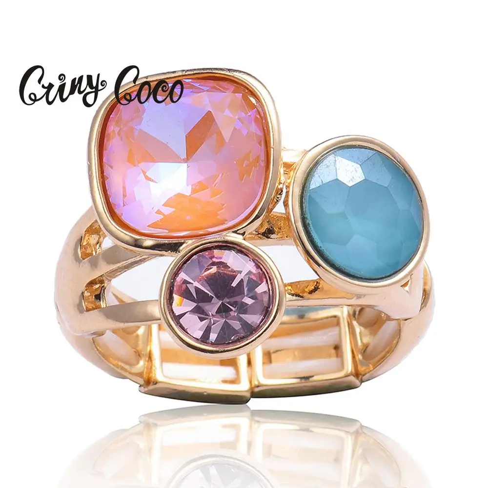 Cring Coco 2020 модное женское кольцо из кристаллического сплава обручальное для