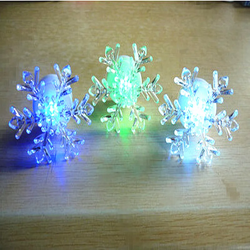 2017 Светодиодные ночные светильники для танцев 25 шт. в форме снежинки зимнее белое