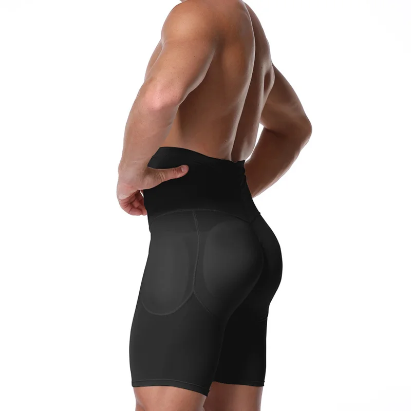 Трусы-боксеры с эффектом пуш-ап высокой талией для фитнеса утягивающие живот