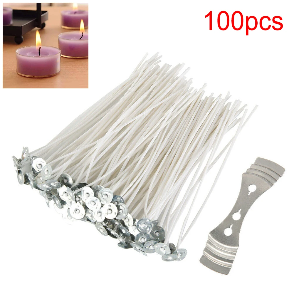 100 шт 6 см свеча фитили для изготовления свечей низкий дым натуральный хлопок ядро