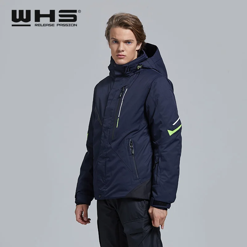 WHS Winter Men Ski Sport Jacket Waterproof Windproot Fashion Keep Warm Snow Cotton Double ski New | Спорт и развлечения