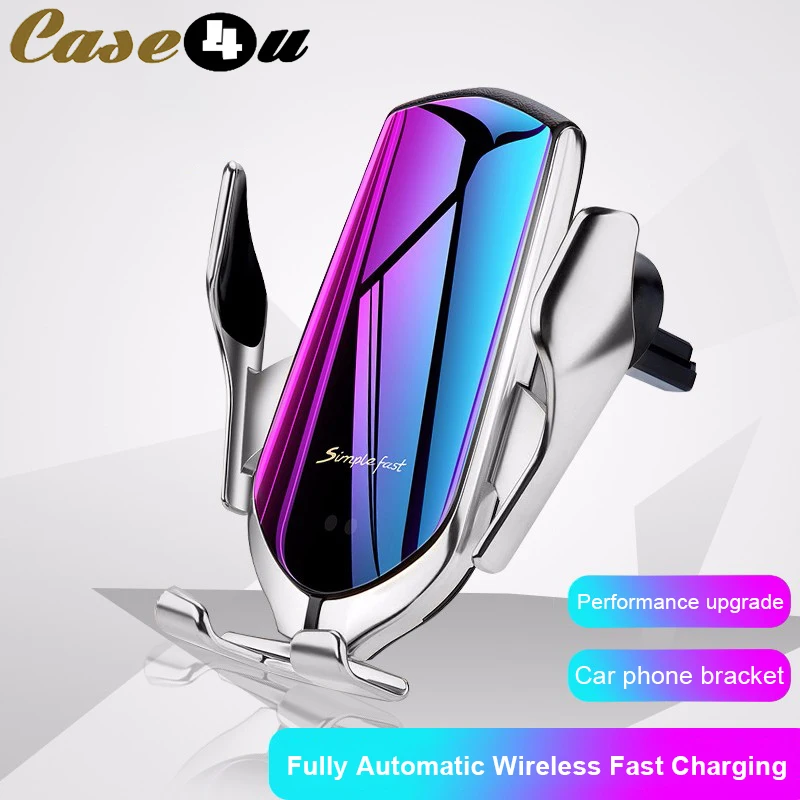 10 Вт Быстрая Зарядка Qi Быстрый Беспроводной с автоматическим зажимом для