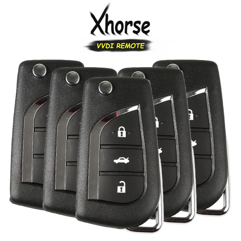 

KEYECU 5x (английская версия) Xhorse для Toyota Style X008 Series 3 кнопки Универсальный провод дистанционный ключ для VVDI ключевой инструмент