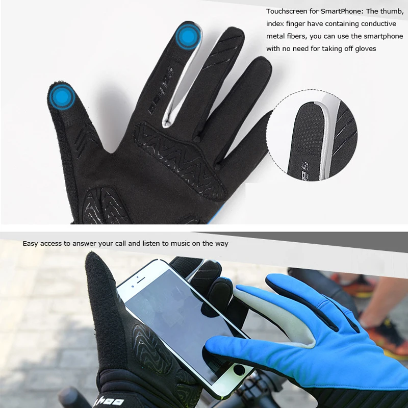 Нескользящие велосипедные перчатки Sahoo с сенсорным экраном 421322 дюйма рукавицы
