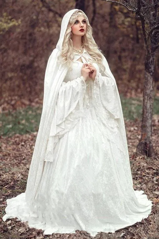 Женское бальное платье с длинным рукавом свадебное в стиле эпохи Возрождения и