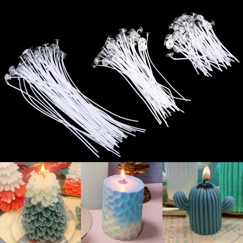 

100 шт./лот 8-20 см свеча фитиль бездымного воска Чистый хлопок ядро для DIY свечи Ароматерапия прессформы делая аксессуары