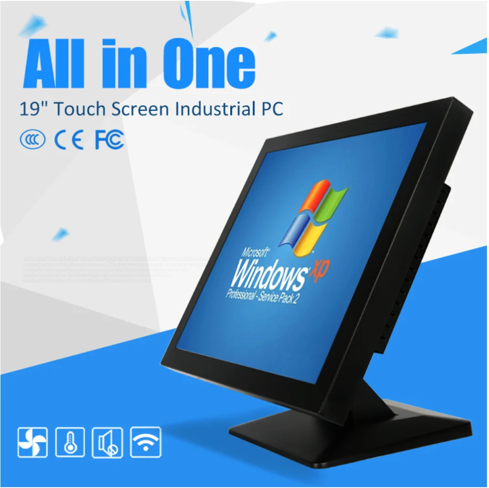 IP66 rated 19 inch all in one pc mini pc embedded industrial panel pc core i3 i5 processor