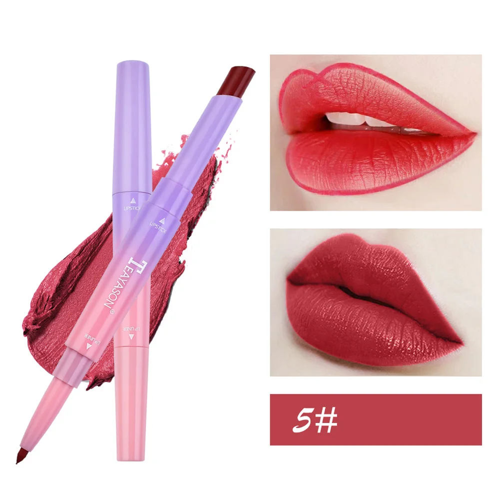 Новинка помада матовая стойкая губная карандаш для губ двусторонний увлажняющий