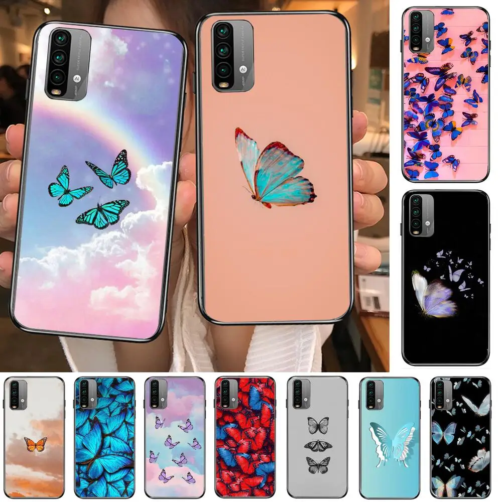

butterfly Phone Case For XiaoMi Redmi 11 lite 9C 8A 7A Pro 10T 5G Cover Mi 10 Ultra Poco M3 X3 NFC 8 SE cover