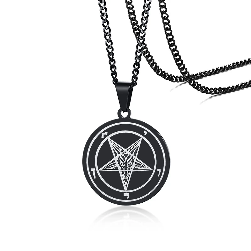 Ожерелье с подвеской Sigil Of перевернутая пентаграмма Бафомет для мужчин украшения