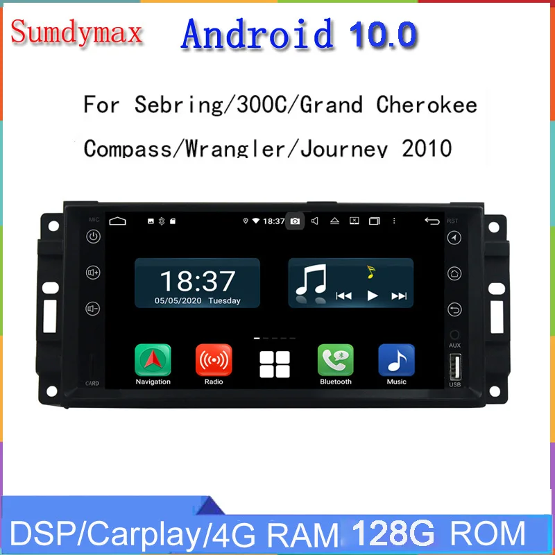 

Автомагнитола для Jeep Wrangler 300C, Android 10, 4 + 128G, с gps, Навигатором