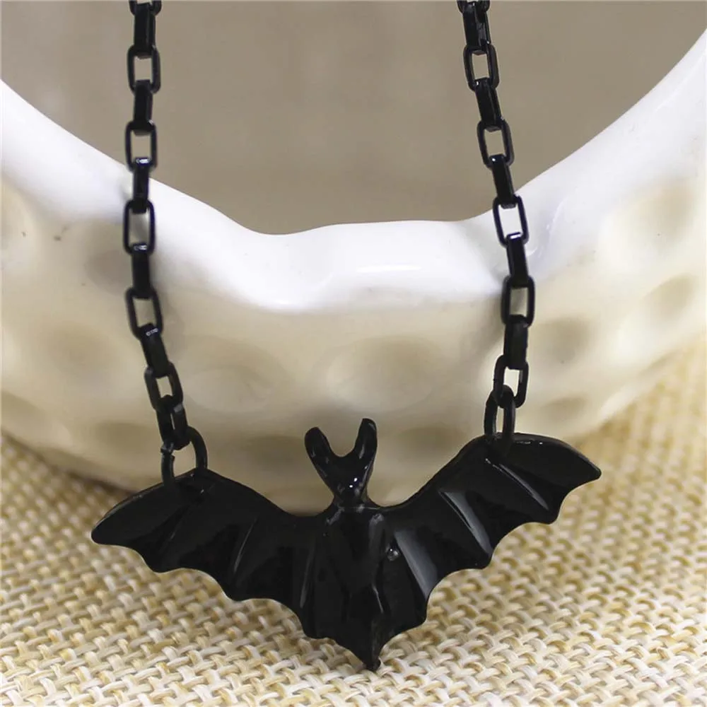 Набор Колец гвоздиков в виде черной летучей мыши на Хэллоуин модные женские и