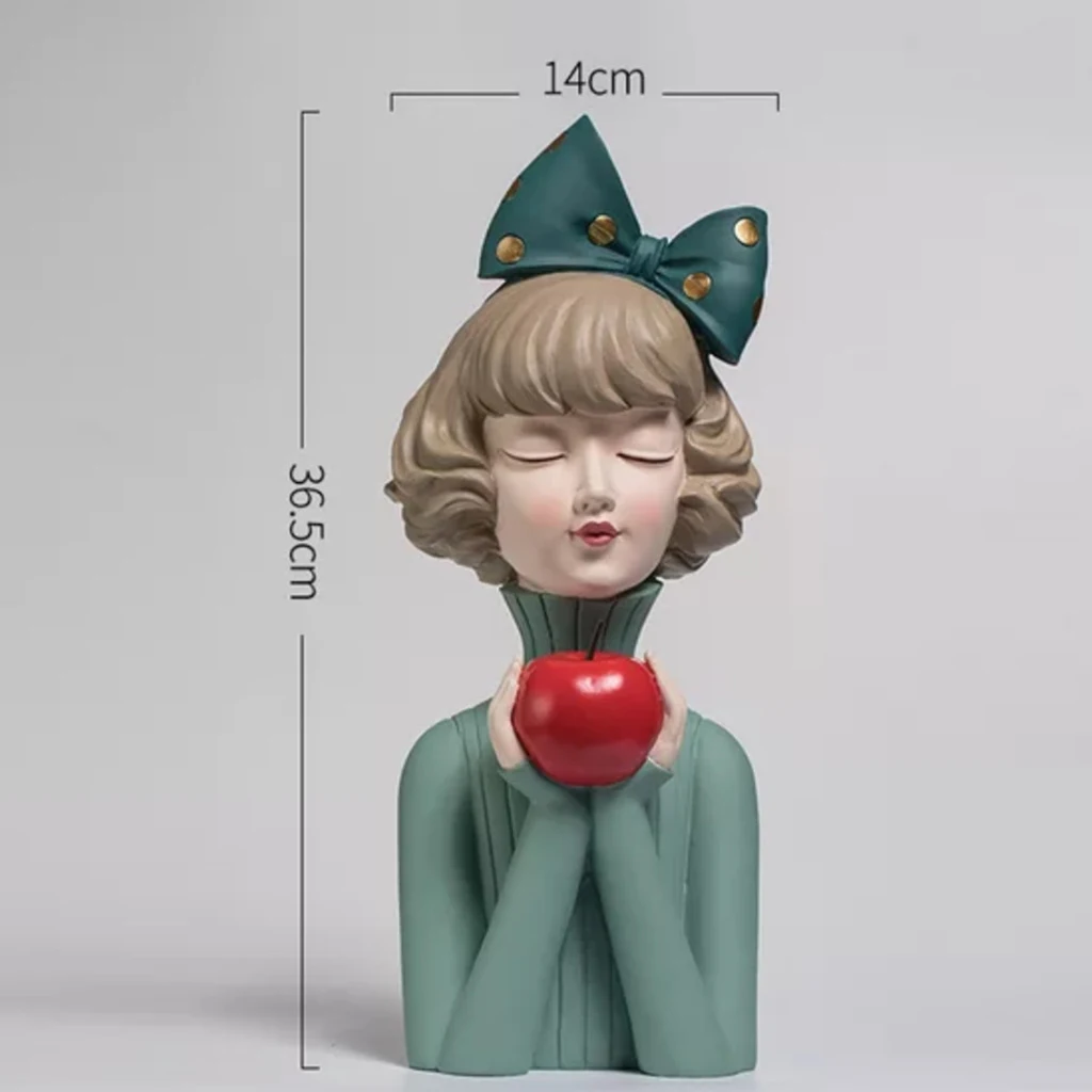 

Nordic Resin Figurine Bubble Girl Bowknot Home Decorative Tabletop Decor Crafts