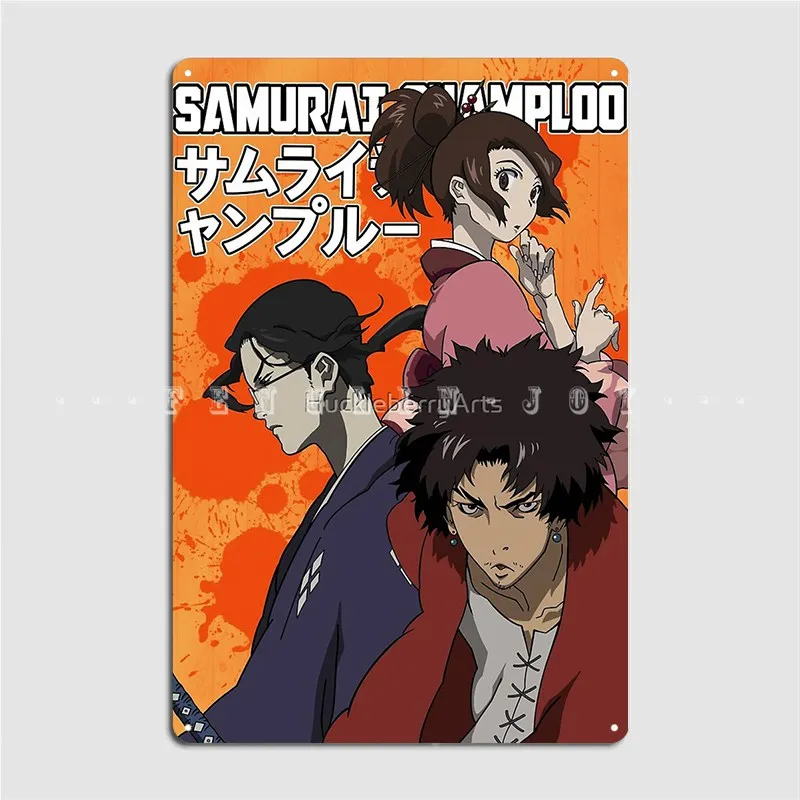 Samurai Champloo Экипировка металлический знак клуб домашняя пещера паб проектирование