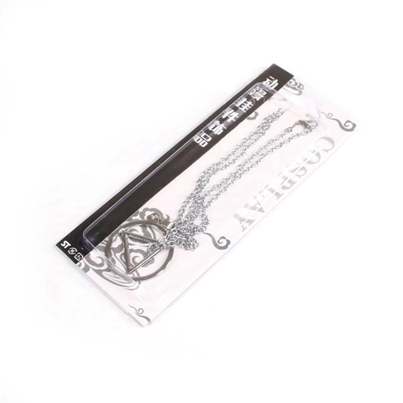 

Anime Necklace Akatsuki Hidan Ninja Jashin Symbol Trinity Pendant Chain Women Men Jewelry Cosplay Prop Accessories