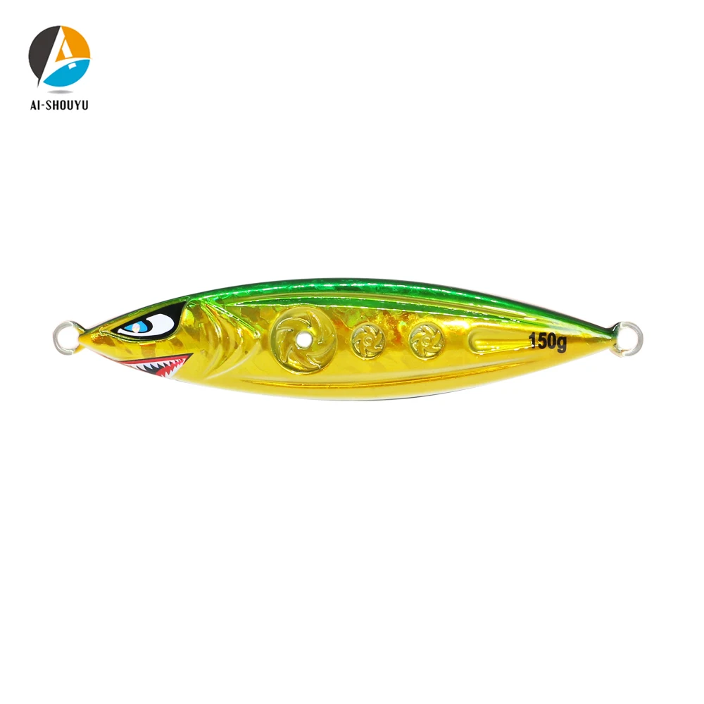

AI-SHOUYU New Slow Jigging lures 150g 200g 250g Metal Jigging Shark Lures Lead Fish Ocean Crankbait Sea Fishing Tackle