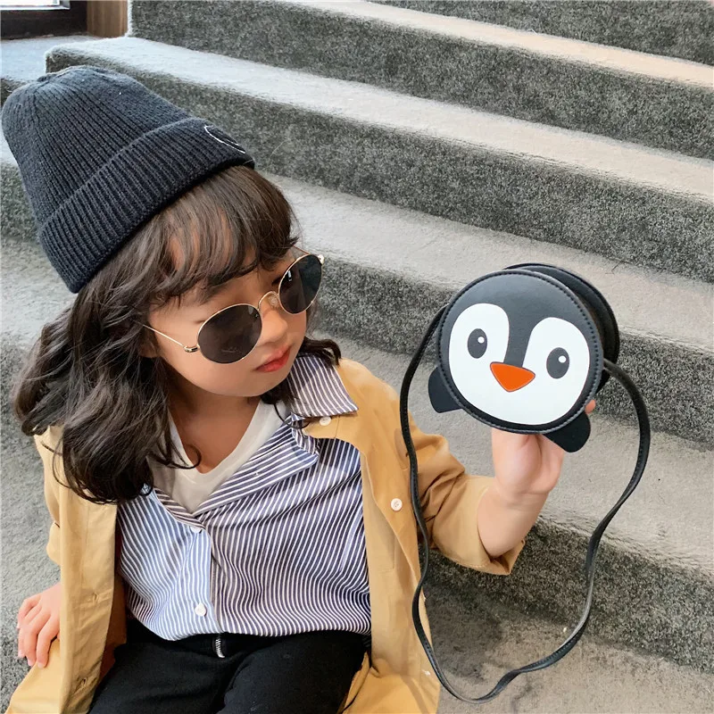 Cute Children's Mini Shoulder Messenger Bag PU Leather Baby Kids Pouch Coin Handbags Girls Boys Cartoon Small Crossbody Bags