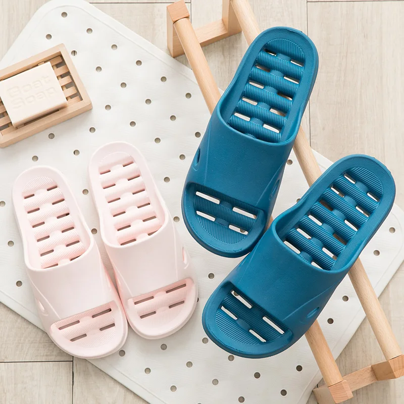 Bathroom Slippers Shower Sandal Summer Slide Weep Hole EVA Non-Slip Light Indoor Soft Sole Slide Women Men Flip Flops Pool Shoes