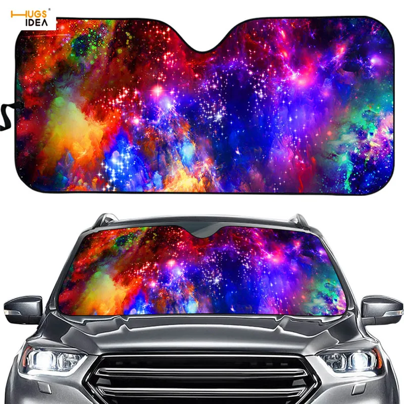 

Auto Sun Shade Car Window Blind Galaxy Pattern Cover Universal Fit Block Sun Glare/UV /Heat Keep Your Car Cool Blocker