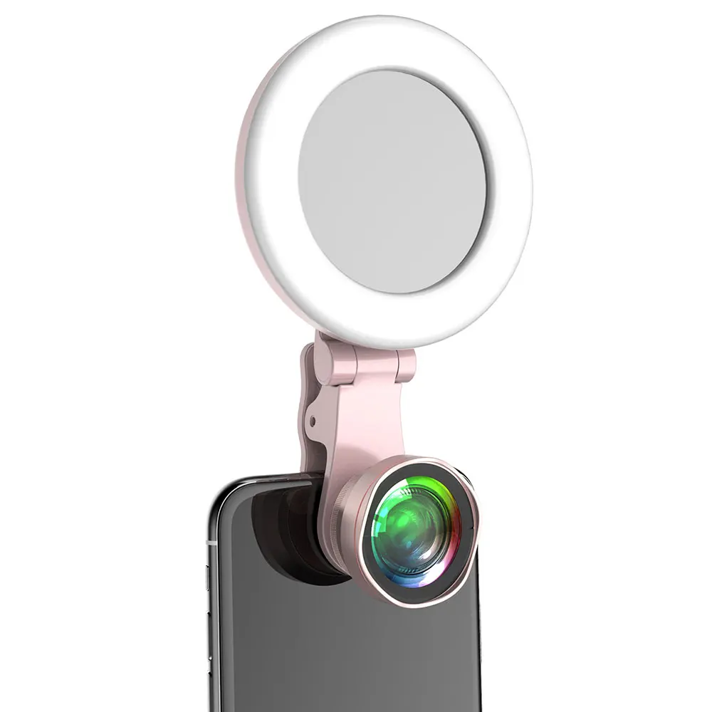 USB зарядка селфи объектив вспышка портативная светодиодная камера мобильный