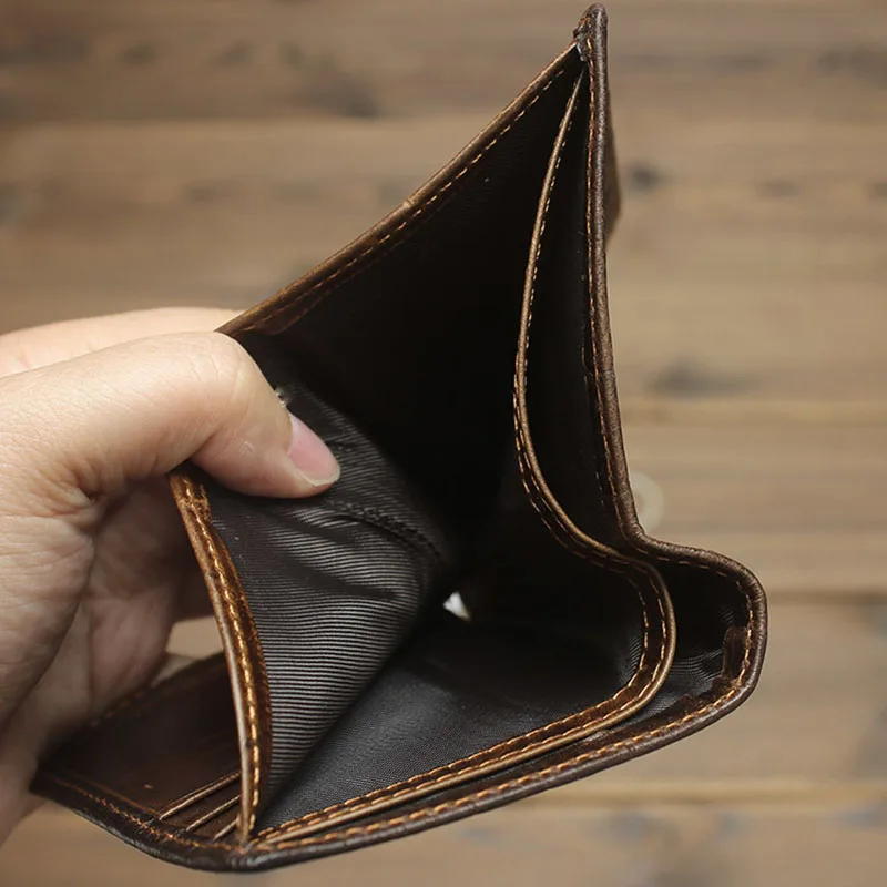 

Luxury Genuine Leather Wallet Men Women's Card Holder Purse Unisex Vintage Simple Style Design