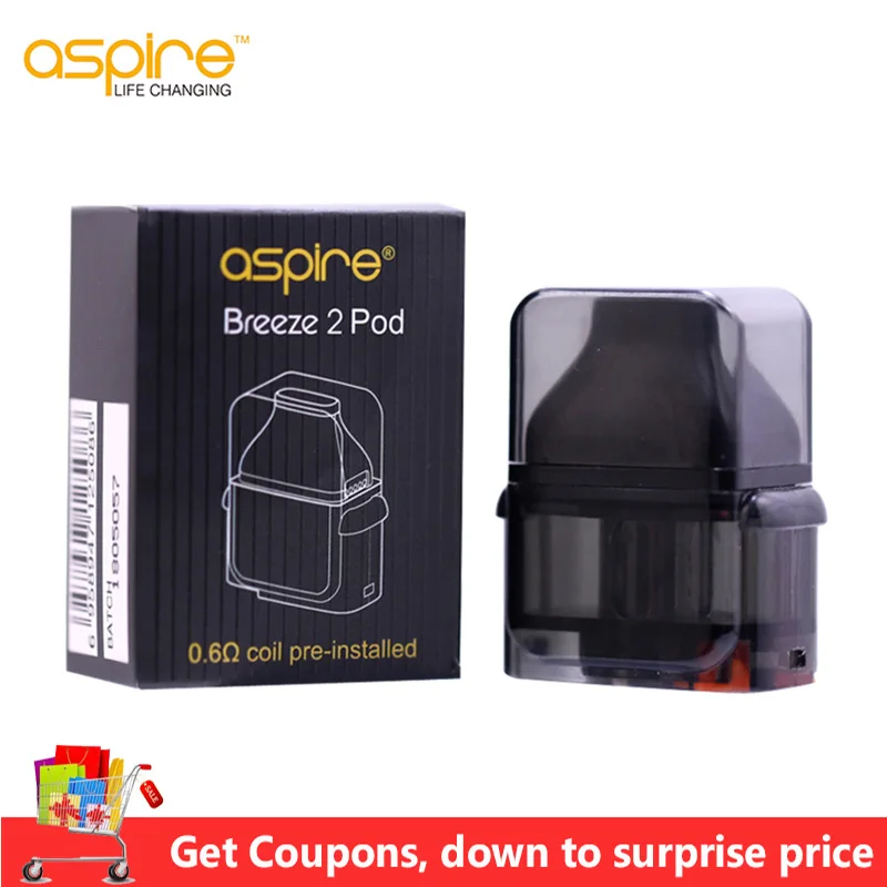 5/3 шт. оригинальный атомайзер Aspire Pod Breeze 2 3 мл для электронной сигареты Kit
