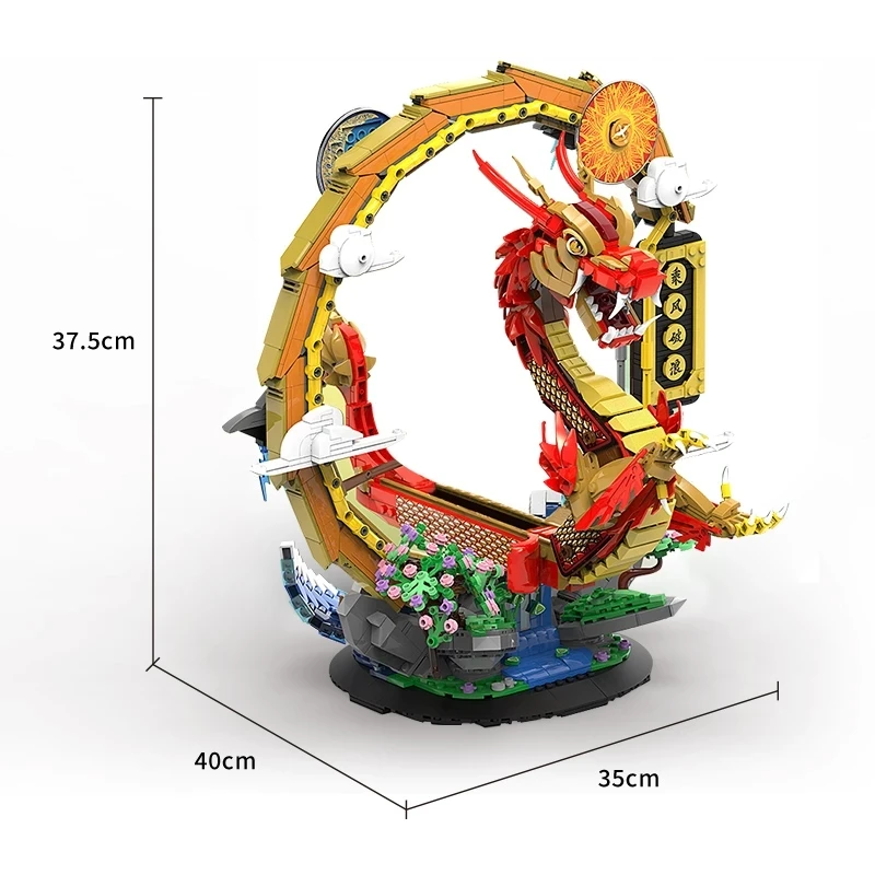 

50004 Chinese Traditional Festival Dragon Boat Building Blocks MOC Creative Ship Model Assembly Bricks Toys for Kids DIY Gifts