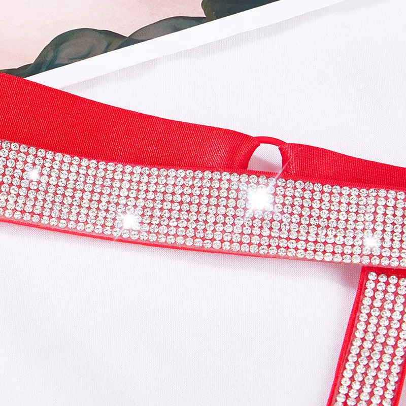 Sexy Women's Diamond Sword Belt Secrets Sexy Women Rhinestones Adjustable Garters Strap Stocking Belt Ladies Intimate Lingerie