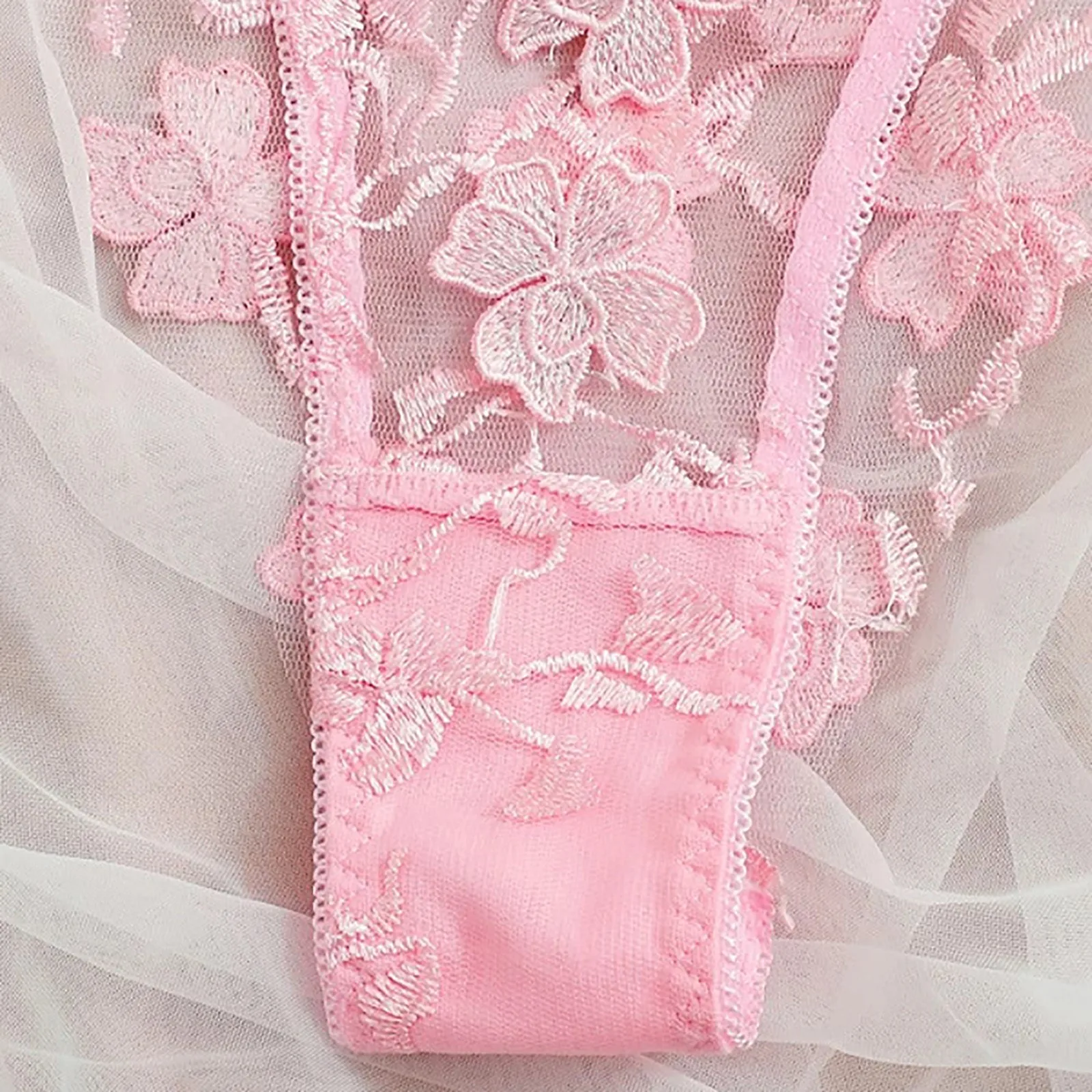 

Sexy Suits Lingerie Babydoll G-string Flowers Embroidery Bralette Lace Bra Bustier Lingerie Thong See Through Underwear #40