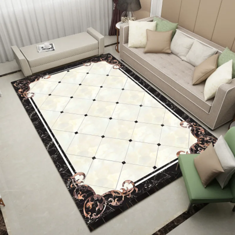

Modern European Style Geometric Rugs, Used for Living Room Bedroom Fashion Rug Big Kids Room Kitchen Non-slip Door Mat