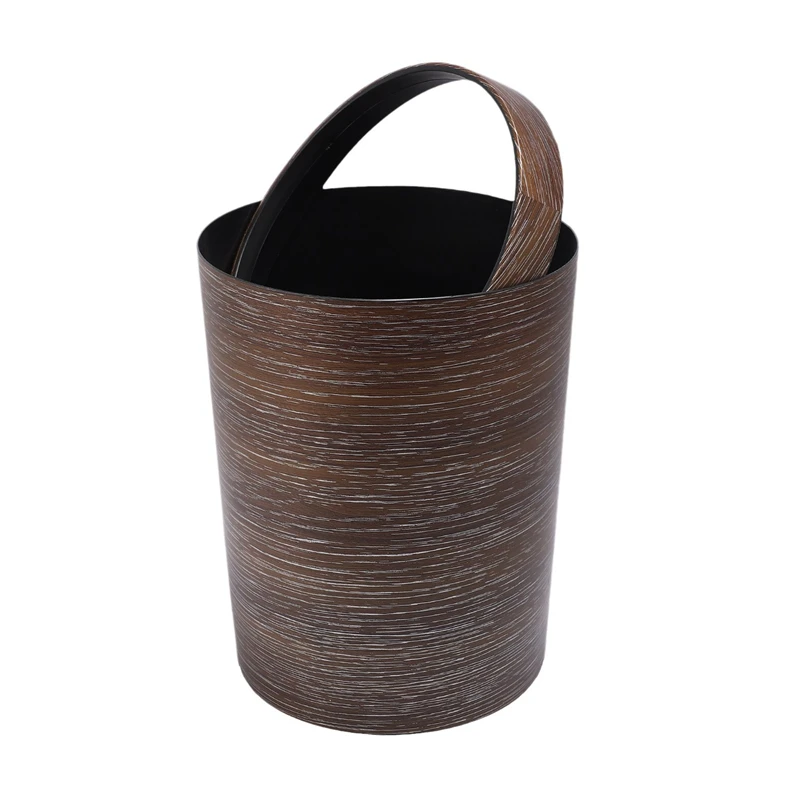 Пластиковое мусорное ведро с нажимным кольцом в стиле ретро для дома и офиса