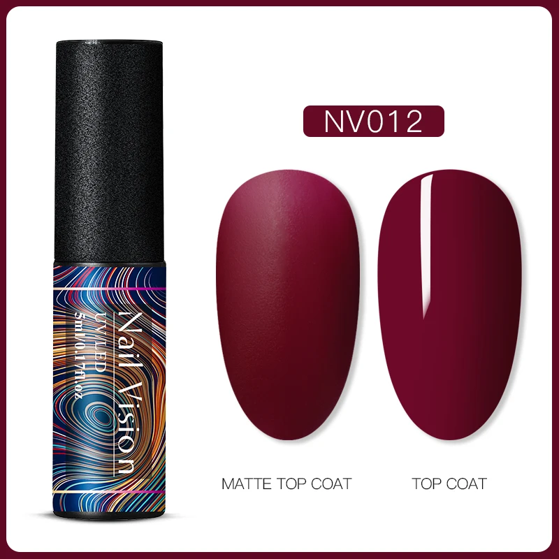 Nail Vision матовый цвет УФ-гель для ногтей 5 мл красный фиолетовый чистый замачиваемый гель лак для ногтей - Цвет: S06607