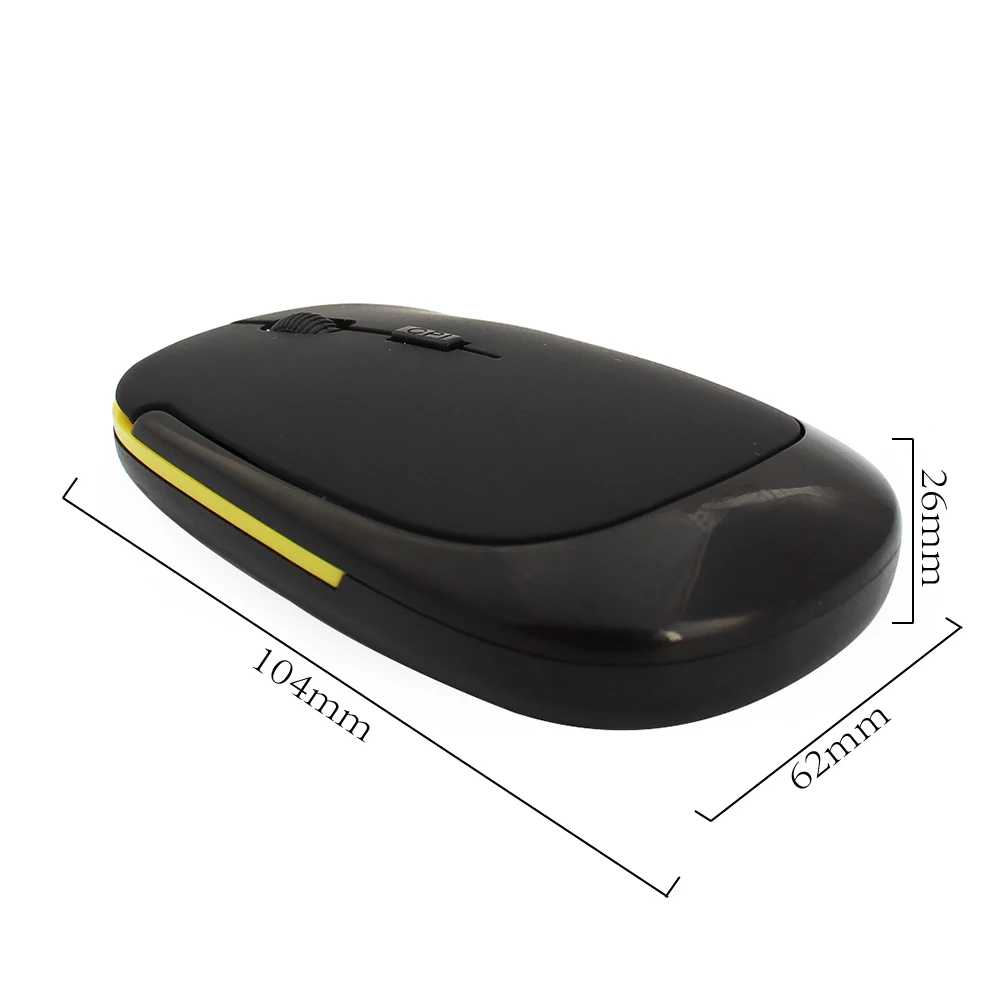 Wireless 2.4G Mouse Ultra-Thin Ergonomic Shape Design Mause 1600 DPI Computer Portable Mice With USB Receiver Gift For Laptop PC |