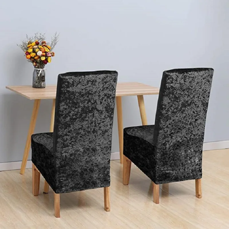 Бархатный Чехол для стульев с удлиненной спинкой XL Размеры Ding комнаты сиденье