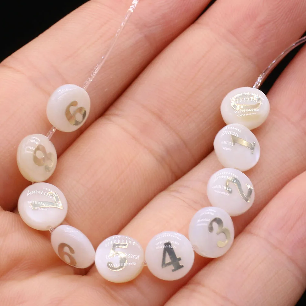 10Pcs Natural Freshwater Mother Of Pearl Shell Beads Letter Beads For Jewelry Making DIY Bracelet Earrings Necklace Accessory 10pcs new style natural freshwater shell beads with hole for diy jewelry making bracelet earring necklace accessory